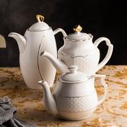 陶瓷欧式冷水壶凉水壶 家用中大号耐热大容量过滤单壶咖啡壶茶壶