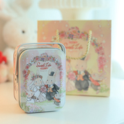 原创Bunny lulu兔夫妇手提铁盒喜糖盒子创意铁盒糖果结婚粉伴手礼