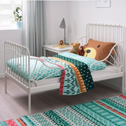 IKEA宜家米隆儿童床可伸缩加长床铁艺床学生床单人床粉色宝宝白色