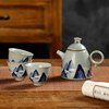 青花瓷茶具套装复古中式泡茶壶杯陶瓷功夫茶杯办公室喝茶碗茶叶罐
