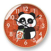 熊猫钟表挂钟客厅简约现代大气电波钟发财麻将自动对时钟挂墙挂表