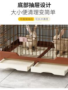 新型超大兔子小兔子专用笼窝子家cttl0用大号别粪墅用品笼自动清