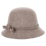 帽子中老年户外纯羊毛盆帽欧美英伦风女士，礼帽秋冬季保暖毡帽
