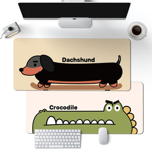 可爱动物鼠标垫超大号办公桌垫笔记本，电脑键盘垫，卡通女防滑软垫子