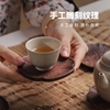 黑胡桃木茶杯垫日式创意手工实木质复古功夫茶具茶道防滑杯垫杯托