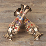 巴基斯坦手工艺品铜器艺术铜花瓶，时尚插花波斯特色，新疆花瓶新工艺