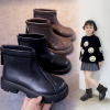 女童加绒马丁靴儿童棉靴2023冬季中大童英伦风短靴小女孩皮靴