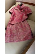 新中式国风气质高端改良旗袍女夏季高级感别致独特粉色印花连衣裙