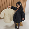 洋气新年公主女童棉服冬季韩版刺绣泡泡袖加厚棉衣外套中小童