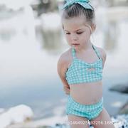 泳衣女童可爱分体裙式儿童泳衣比基尼平角裤沙滩泡温泉泳装