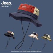 jeep渔夫帽防晒帽夏季遮阳帽，防紫外线户外钓鱼透气可折叠男款帽子