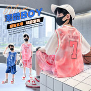 儿童夏季篮球服套装7号球衣速干透气网眼运动篮球服短袖两件套潮