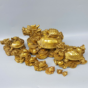 大号纯铜母子龙龟摆件铜龙龟乌龟金钱龟铜器工艺品母子龟客厅装饰