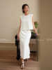 hnsplae原创设计夏季小众设计显瘦纯色，无袖上衣鱼尾半身裙