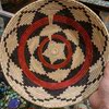 印第安部落原产手工编织圆形收纳水果盘篮美式复古陈列装饰挂盘a2