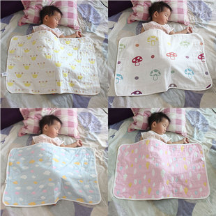 婴儿推车毯夏薄外出多用毯棉质纱布，迷你小被子午睡盖巾儿童长方形