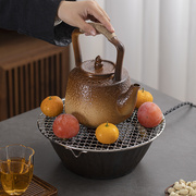 围炉电陶炉煮茶壶一套家用室内煮茶器烤红薯玻璃烧水陶壶泡茶套装