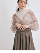 2021日系f@d时尚，设计针织打底薄纱衬衫两件套fwnt212030