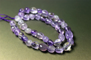 紫水晶紫晶疙瘩珠圆蛋蛋珠随形项链散珠品相超好甜美宝石天然Y10