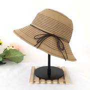 日本渔夫帽子女夏天韩国潮遮阳布帽防紫外线太阳帽盆帽折叠凉帽女