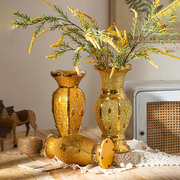 欧式复古陶瓷干花花瓶，家居客厅桌面装饰品，简约创意摆件家饰插花瓶