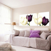客厅卧室过道鲜花店北欧现代简约花卉郁金香装饰画无框板画挂画