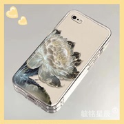 炫彩荷花果适用苹果8plus手机壳iphone7透明se3硅胶，的se2莲花ins风6防摔6s情侣，5简约5s轻奢4小众4s高级感