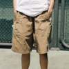 AWLD22/SS民族拼布设计款短裤子五分裤微皱夏季四袋宽松短裤