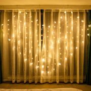 生日礼物装饰LED爱心形彩灯闪灯串灯宿舍房间布置窗帘挂灯满天星