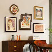 法式装饰画客厅中古风抽象艺术，壁画人物组合复古高级感卧室壁画