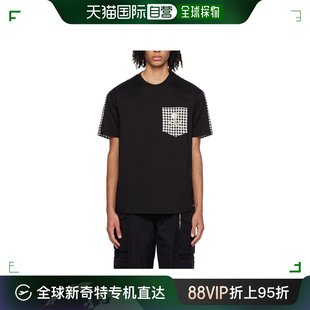 香港直邮Mastermind JAPAN 格纹平纹针织短袖 T 恤 MW24S12TS0539