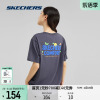 skechers斯凯奇t恤女子，运动上衣男针织，水果印花短袖2024宽松百搭