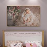 相框挂墙定制儿童宝宝床头照片，婚纱照裱框洗全家福水晶相片高级感