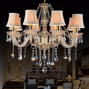 欧式水晶灯金色客厅吊灯，卧室餐厅灯大气灯具，创意工程蜡烛灯具