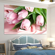 客厅卧室装饰画床头画简约墙纸贴画浪漫玫瑰鲜花沙发背景墙贴壁画