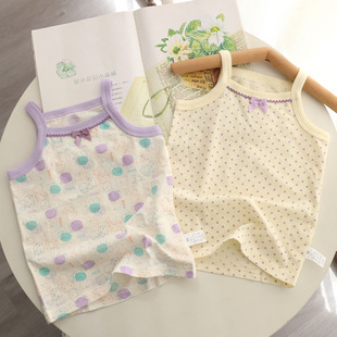 2件装外贸婴儿童宝宝吊带衫，夏季超薄款网眼，全纯棉女童背心上衣t恤