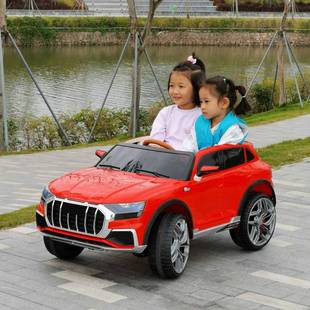 2019儿童电动车可坐遥控双驱四轮电动汽车，小孩玩具童车