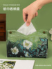 油画纸巾盒家用客厅车载抽纸盒，轻奢风高档纸抽盒高级感皮创意餐巾
