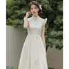 伴娘服女装夏季平时可穿新中式改良旗袍晨袍订婚款礼服领证连衣裙