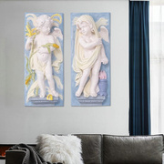 现代欧式家居墙壁装饰浮雕挂画工艺品户外天使壁饰壁挂挂件墙饰
