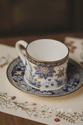 青花陶瓷下午茶杯碟英式骨瓷，咖啡杯套装欧式茶具意式红茶家用美式
