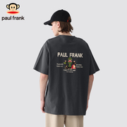 paulfrank大嘴猴高街美式短袖t恤男纯棉，2024重磅潮牌五分袖