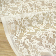 日本进口精细纯白色，透明镂空刺绣蕾丝布料，连衣裙上衣花边装饰面料