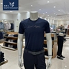 报喜鸟品牌男士短袖T恤深蓝色修身版商务休闲带弹性夏季
