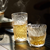 玻璃杯子家用日式简约加厚网红锤纹杯茶杯果汁杯洋酒杯威士忌酒杯