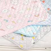 夏季宝宝幼儿园床垫120×70cm冰丝午睡垫可水洗纯棉隔尿垫防滑w瑕
