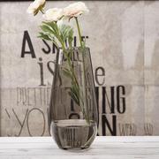装饰恐龙蛋造型大摆设花器客厅插花创意花瓶鲜花号透明北欧玻璃