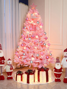 网红粉色圣诞树装饰家用套餐1.51.8米圣诞节场景布置创意，摆件礼物