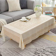茶几桌布pvc防水防烫台布，家用欧式茶几，桌布塑料蕾丝长方形烫金