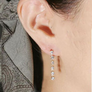 14k纯金瑞士钻韩版女士耳钉，耳饰耳钻可10分钻一个价格